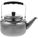 Roestvrijstalen theepot 1,05 l voor keuken, huis en camping met antislip handgreep | Geschikt voor inductie, gas en elektrische fornuizen