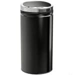 Sensor Prullenbak, stalen elektrische automatische afvalemmer met sensor, geschikt voor badkamer, kantoor, keuken, eetkamer, hygiënisch en gebruiksvriendelijk 30,5 x 30,5 x 68 cm zwart staal