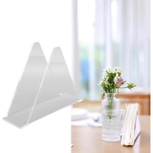 Servethouders - Boerderij Thema - Acryl - Modern Design - Staand - Goud en Helder - Eettafel Accessoire - Verticaal - Stalen Basis - Keuken Decoratie