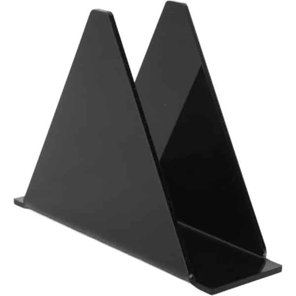 Servethouders voor Tafels - Acryl Servetten Houder - Helder en Gouden - Moderne Keuken Decoratie - Verticale Dispenser - Boerderij Stijl - Stalen Basis - Eettafel Accessoire - Zwart - Praktisch en Stijlvol - Servethouder met Stijlvol Design