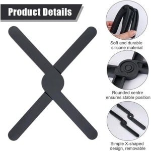 Set van 4 Hittebestendige Siliconen Onderzetters en Pannenlappen - Keuken Accessoires voor Pannen, Potten en Schalen