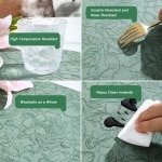 Set van 6 tafelmatten 47 x 33 cm - warmte-isolatie - PU-lederen tafel decoratie - waterdicht en wasbaar - eetmatten voor keuken en buiten - feestelijke tafel accessoires