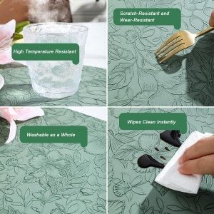 Set van 6 tafelmatten 47 x 33 cm - warmte-isolatie - PU-lederen tafel decoratie - waterdicht en wasbaar - eetmatten voor keuken en buiten - feestelijke tafel accessoires