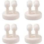 Silicone Tandborstelhouder - 4 Stuks Zelfklevende Elektrische Tandborstelhouder - Multifunctionele Wandhaak voor Badkamer en Keuken - Frost White