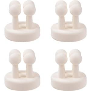 Silicone Tandborstelhouder - 4 Stuks Zelfklevende Elektrische Tandborstelhouder - Multifunctionele Wandhaak voor Badkamer en Keuken - Frost White