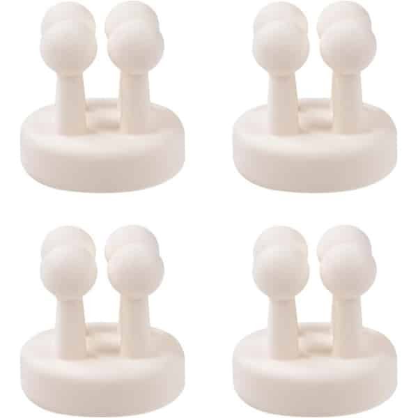 Silicone Tandborstelhouder - 4 Stuks Zelfklevende Elektrische Tandborstelhouder - Multifunctionele Wandhaak voor Badkamer en Keuken - Frost White