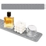 Siliconen Afdruipmat - Keuken Afdruiprek - Waterkraan Mat - Gootsteen Accessoire - Flessenrek - Vaatwasmachinebestendige Mat - 70x9,8cm - Smal Design