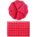 Siliconen wafelvorm met anti-aanbaklaag voor bakken en koken - Set van 2 stuks - Keuken accessoire met goede bakvorm kwaliteit