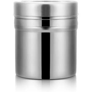 Suiker Strooier met Gaas Zeefje en Deksel voor Poeder Stofdoek - Keuken Accessoire voor Kaneel Suiker Peper - Roestvrijstaal - Medium Formaat