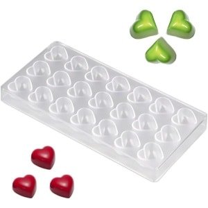 Transparante hartvormige chocoladevorm voor doe-het-zelf desserts - Bakvorm van polycarbonaat met 3D effect - Keuken accessoire: creëer unieke chocolade creaties