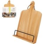 Verstelbare houten keukenboekenstandaard receptenhouder - klassieke keuken boekhouder - houten receptenboek houder - keuken accessoire