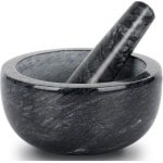 Vijzel met Stamper - Voor Kruidenmixen - Voor Specerijen - Keuken Accessoires - Marmer Grijs