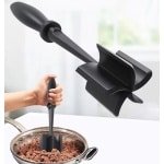Vleesstamper - Gehakt - Aardappelstamper - Mixer - Hittebestendige Chopper Masher Menghakselaar - Purreestamper - Keuken Accessoire - Zwart
