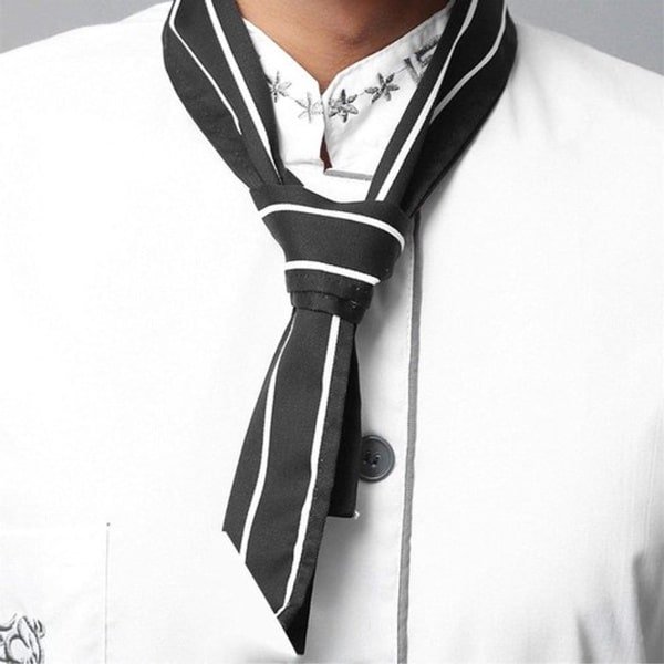 Vlinderdas Sjaal Accessoires Keuken Koken Chef Halsdoek Makkelijk Standaard Vakmanschap Dames Zwart Wit