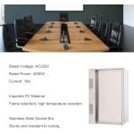 Vloeruitlaat Afdekdoos, 4KW 16A Elektrische Vloerdoos met Standaard Poort, onzichtbaar Roestvrijstalen Afdekking Verzonken Uitlaatdoos voor Aanrecht in de Keuken, Vloerstopcontact