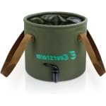 Vouwkom camping vouwemmer 10 l/20 l afwasbak opvouwbaar outdoor vouwwaterreservoir met kraan - accessoires voor afwassen keuken douche wasmachine