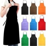 WiseGoods Premium Keukenschort Dames & Heren - Keuken Schort - Cadeau - Kookschort - Kleding Koken - Hobby Accessoires - Zwart