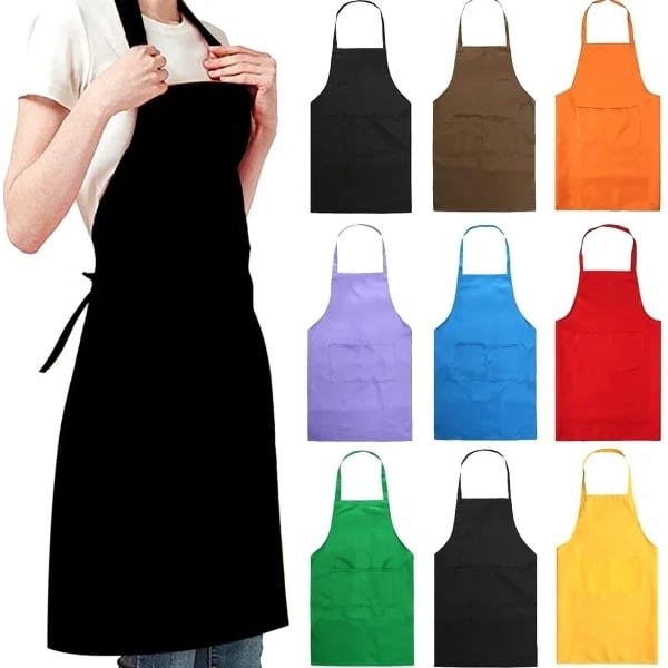 WiseGoods Premium Keukenschort Dames & Heren - Keuken Schort - Cadeau - Kookschort - Kleding Koken - Hobby Accessoires - Zwart