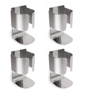 Yoassi RVS Tandenborstelhouder 4 Stuks Elektrische Tandenborstelhouder Tandenborstel Zelfklevende Houder Wandmontage Voor Badkamer Keuken, Geen Boren