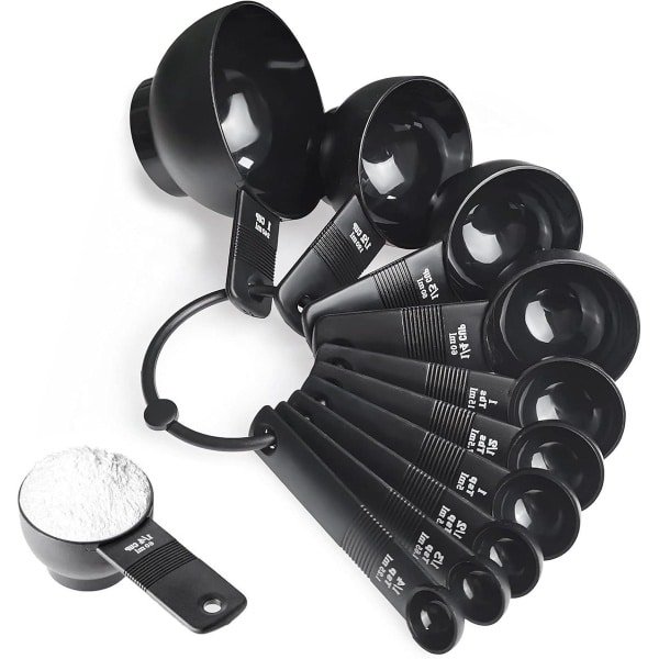 10-in-1 Maatlepel en Beker Set van Kunststof voor Keuken - Maatbeker voor Droge en Vloeibare Ingrediënten - Bakken en Koken Accessoires