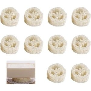 10 stuks Luffa-spons zeepbeschermers voor zeepbakje - Accessoires voor douche/bad/keuken/werkbladen