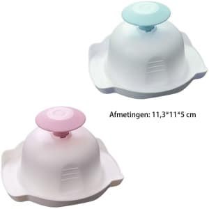 2 Stuks - Rasp met handbescherming - 11,3*11*5 cm - Snijmachine met handbescherming - Beschermer voor vingers - Veilig groentesnijder - Vingerbescherming - Roze en blauw - Kunststof - Rasp Accessoires in de Keuken - Groenterasp snijmachine