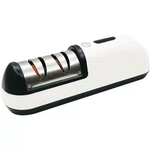 2-in-1 messenslijper - Elektrische messenslijper - Wetsteen voor thuis - Messenslijper met twee fasen - Voor de keuken