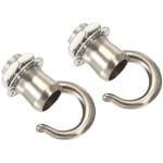 2 plafondhaken van legering, accessoires voor hanglampen, houders voor kroonluchters, licht en lantaarns, ideaal voor keuken, thuis (nikkel, 2 x 2,8 x 2,8 cm)