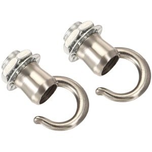 2 plafondhaken van legering, accessoires voor hanglampen, houders voor kroonluchters, licht en lantaarns, ideaal voor keuken, thuis (nikkel, 2 x 2,8 x 2,8 cm)