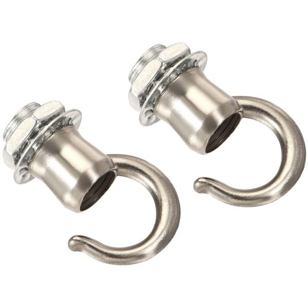 2 plafondhaken van legering, accessoires voor hanglampen, houders voor kroonluchters, licht en lantaarns, ideaal voor keuken, thuis (nikkel, 2 x 2,8 x 2,8 cm)