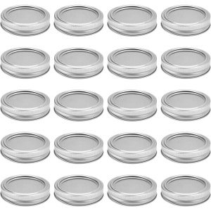 20 Stuks Potten Deksels voor Seal Twist Off, 70 mm, Zilverkleurig, Keuken Accessoires