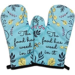 2x Grappige Hittebestendige Ovenwanten met Antislip Siliconen - Trendy Keuken Accessoires