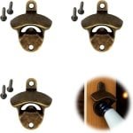 3 Pcs Bottle Opener Wall - Beer Opener Metal - Gemonteerde Schroeven voor Senior Bar Accessoires - Bar Restaurant Cafe Keuken