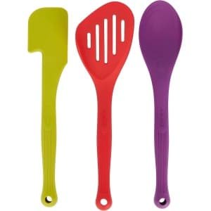 3-delige siliconen kookgerei set - keuken koken & bakgereedschap - helder meerkleurig - vaatwasmachinebestendig niet-kras - accessoires