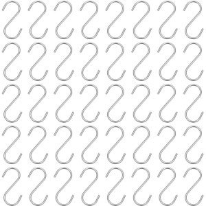 304 Roestvrij Stalen S-vormige Haken | Kledinghaak Keuken S-haken | Opknoping Kookgerei Sleutelhangers Tassen | Sieraden Kast Accessoires | 30 Stuks | 4,1 x ...