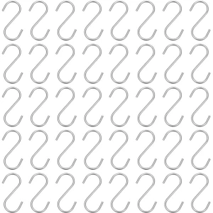 304 Roestvrij Stalen S-vormige Haken | Kledinghaak Keuken S-haken | Opknoping Kookgerei Sleutelhangers Tassen | Sieraden Kast Accessoires | 30 Stuks | 4,1 x ...