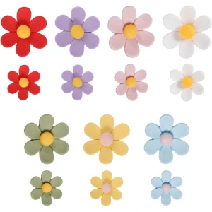 3D Bloemen Koelkast Magneten Set - Kleurrijk en Grappig - Decoratieve Accessoires voor Locker, Kantoor en Keuken - 14 Stuks (7 Kleine + 7 Grote)