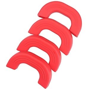4-stuks siliconen pannengreep beschermers - Hittebestendige en antislip beschermers - Voorkomen verbranding en brandwonden Praktische keuken accessoires - Geschikt voor koekenpannen, braadpannen en koekenpandeksels - Rood
