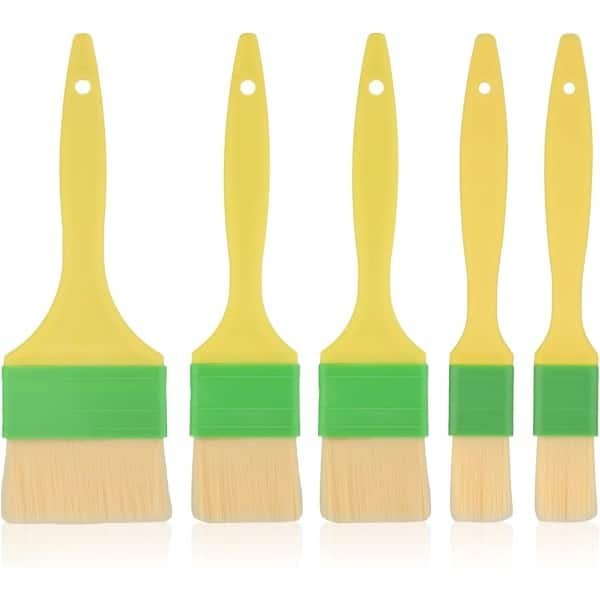 5 Stuks Rijgborstel, Multifunctioneel Voedselborstel voor Olie Boter Saus Eiervloeistof Deegborstel om te Bakken Olieborstel BBQ Borstels Keuken Barbecue Accessoires