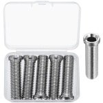 5Pcs Hollow Schraube voor Gootsteen - 45mm RVS Afvoerplug - Strainer Basket Schrauben - M12 Gootsteen Schroeven - Keuken Afvoer Ventiel Accessoires (Zilver)