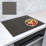 60 x 52 cm Inductiekookplaat Beschermmat - Antislip Siliconen - Herbruikbaar - Hittebestendig - Grijs/Zwart Kleur - Magnetisch - Keuken Accessoire