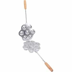 7-gaats bakplaat voor eiercake van aluminiumlegering met handvat - Handige taartvorm voor muffins met inkepingen - Keuken accessoire voor perfecte lekkernijen