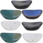 7 stuks keramische staafjeshouder - Japanse stijl - sushi eetstokjes bank - mes lepel houder - ovale vorm - keuken restaurant home accessoires willekeurige stijl