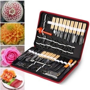 80-delig snijgereedschap set voor groente, fruit en meer - Keuken accessoires / mes, rasp, dunschiller