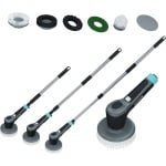 Achaté Elektrische Schoonmaakborstel - Schrobborstel met Steel - Poetsmachine - Schrobber voor Badkamer & Keuken - 8 Opzetstukken - Draadloos & Waterdicht (IP68)