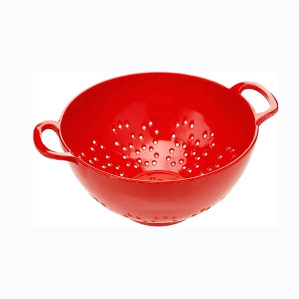 Afvoermand - fruitschaal - Keukengerei - keuken gadgets - plastic bessenzeef - Rode