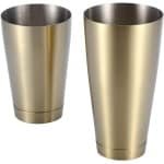 Allecta - Cocktailshaker - Bar accessoires - RVS - Robuust - Duurzaam - Goudkleurig - Keuken - Cocktail - Geschikt voor thuisbar - Luxe Boston shaker.