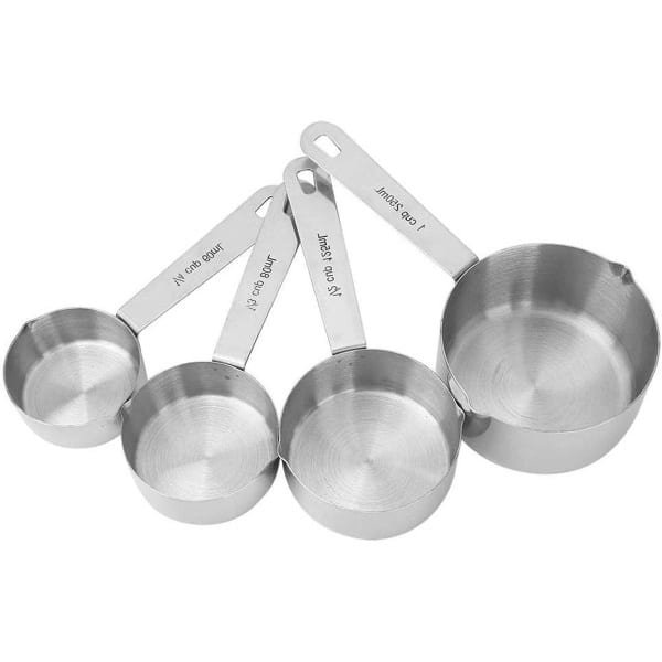 Allecta - Maatbeker Lepel - RVS - Keuken - Bakken - Koken - Servies - Koffie Thee - Gereedschap - Bakken Koken - Accessoires - Meetinstrument 4 stks/set.