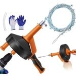 Allecto - Afvoerreinigingsmachine - Elektrische booraandrijving - Handmatig - Keuken en badkamer - Ontstopper - Waterpijpreiniger - Geschikt voor bagger - Zwart en zilver 7,6 meter - AliExpress 15