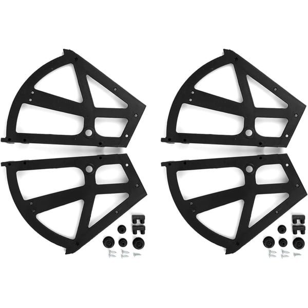 Allecto- Draaien Rek - Meubelen - Accessoire - 4 stuks - Zwart - Schoenen Lade Kast - Scharnier - Flip Plaat - Frame - Keuken Woonkamer - Geschikt voor Meubels